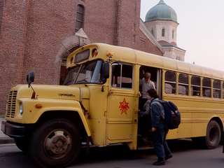 our bus at 5 in morning